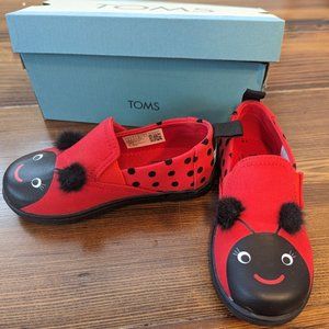 TOMS TINY ALPARGATA LADYBUG SLIP-ON - KIDS'